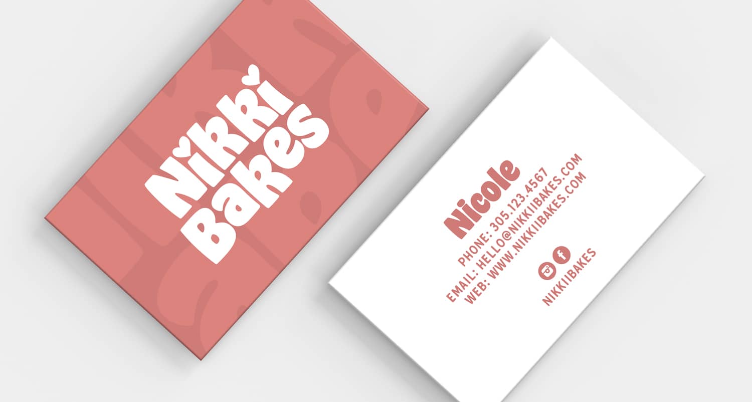 nikki bakes business cards
