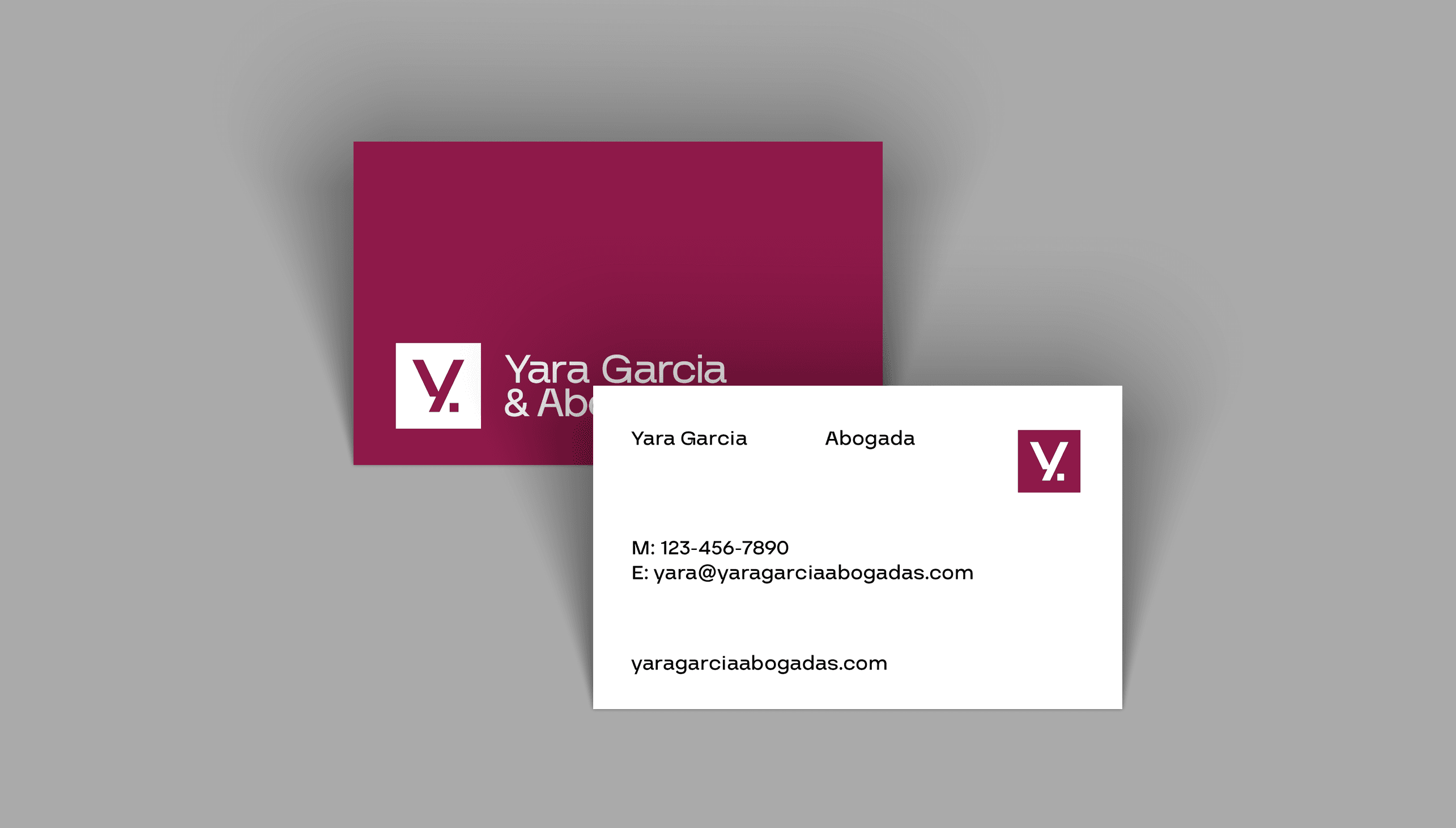 business cards with yara logo